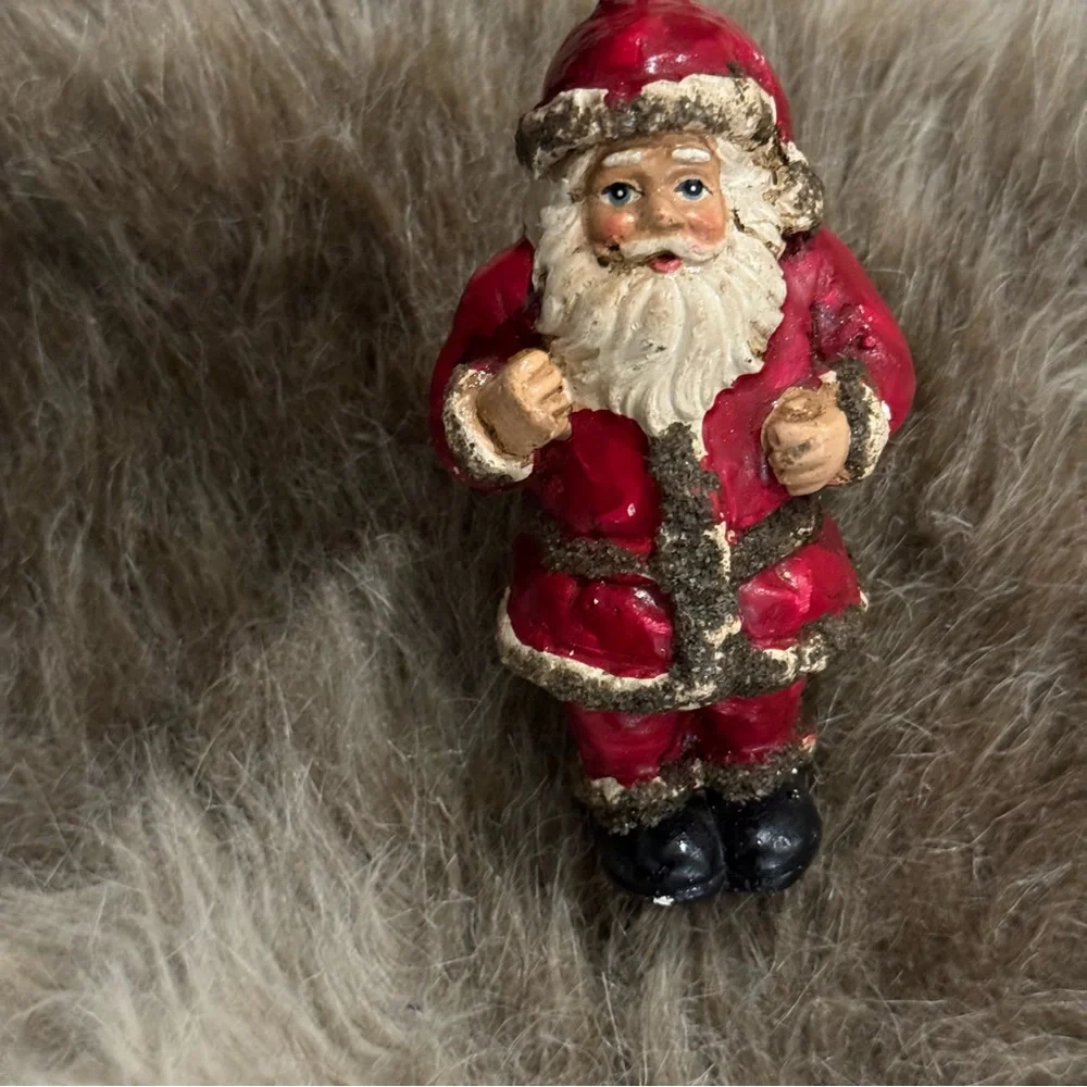 Vintage Pottery Barn Ceramic/ Glass Christmas Ornament: Santa
